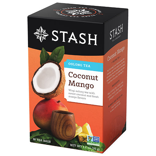 STASH TEA, WUYI COCONUT MANGO, 6 x 18CT