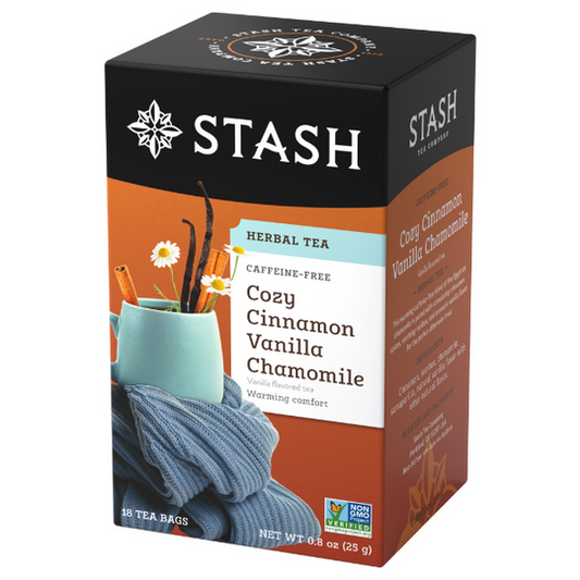 STASH TEA, COZY CINNAMON VANILLA CHAMOMILE, 6 x 18CT