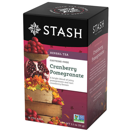 STASH TEA, CRANBERRY POMEGRANATE TEA, 6 x 18CT