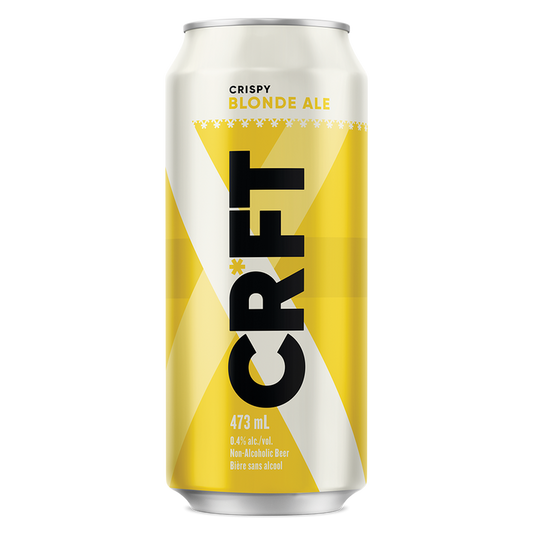 CRFT, BLONDE NON ALCOHOLIC BEER, 6 x 4/473ML