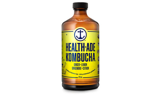 HEALTH ADE KOMB, GINGER-LEMON, 12 x 473ML