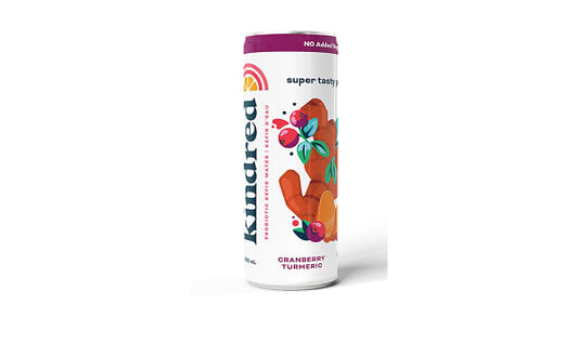 KINDRED CULTURE, CRANBERRY TURMERIC WATER KEFIR, 12 x 355ML