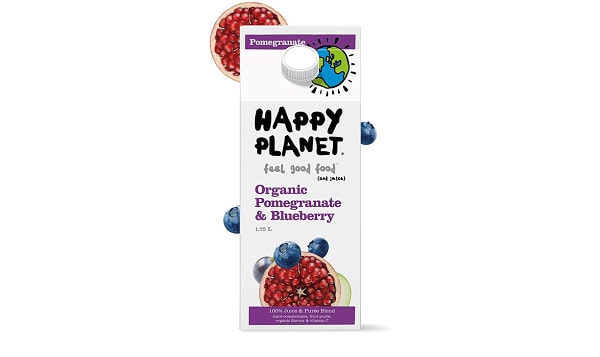 HAPPY PLANET, POMEGRANATE & BLUEBERRY, 6 x 1.75L