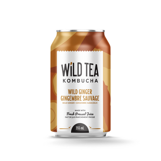 WILD TEA KOMBUC, 355 ML WILD GINGER, 12 x 355ML