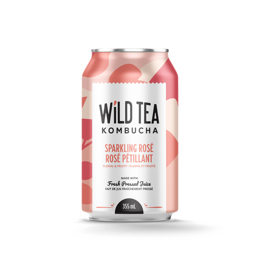 WILD TEA KOMBUC, 355 ML SPARKLING ROS, 12 x 355ML