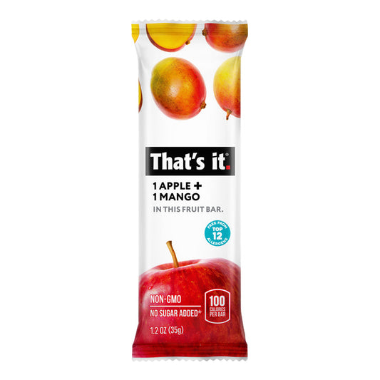 THAT'S IT, 1 APPLE 1 MANGO FRUIT BAR, 12 x 35G