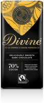 DIVINE CHOCOLAT, MINI BAR FLIGHT 1EA 70% DARK DARK WIT, 12 x 90G