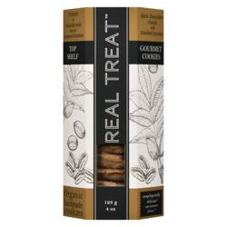 REAL TREAT, ORG DARK CHOC CHUNK W SMOKED PECANS, 8 x 160G