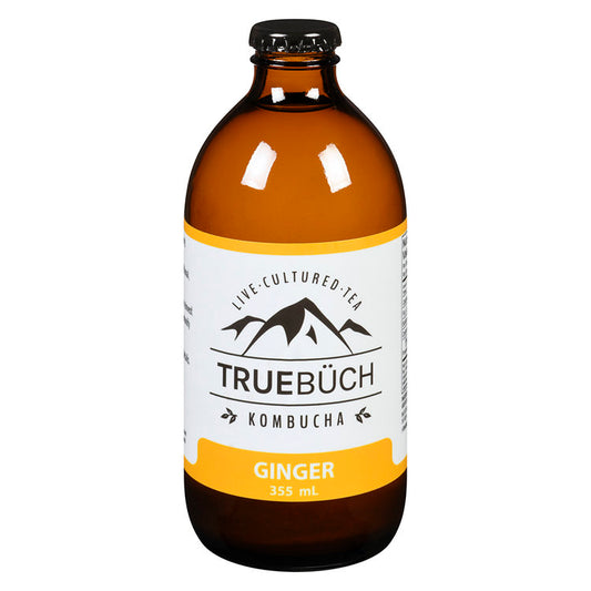 TRUE BUCH KOMBU, GINGER KOMBUCHA, 12 x 355ML