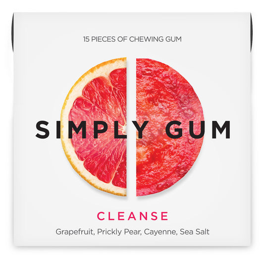 SIMPLY GUM, CLEANSE NATURAL CHEWING GUM, 12 x 15CT