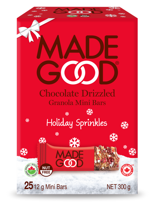 MADE GOOD, HOLIDAY SPRINKLES GRANOLA BARS-4X25X12G, 4 x 300G