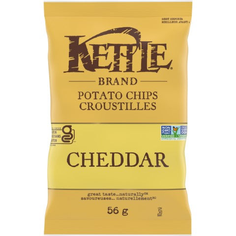 KETTLE FOODS, CHEDDAR 56G, 24 x 56G
