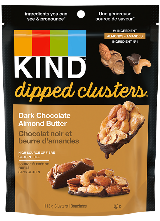 KIND, DARK CHOCOLATE ALMOND BUTTER, 8 x 113G