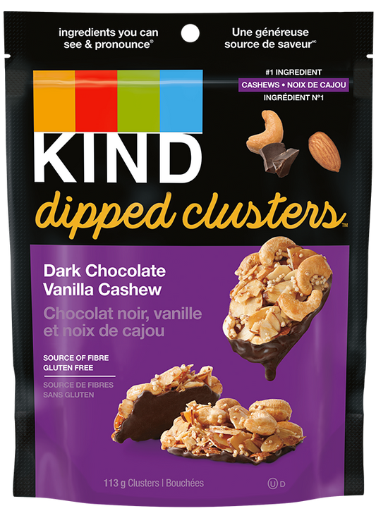 KIND, DARK CHOCOLATE VANILLA CASHEW, 8 x 113G