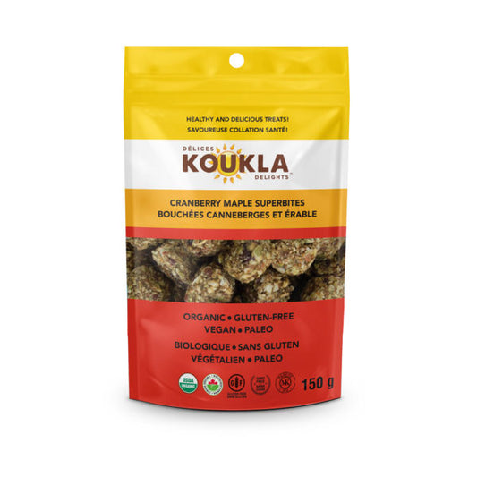 KOUKLA DELIGHTS, CRAN MAPLE GRANOLA COOKIES, 8 x 150G