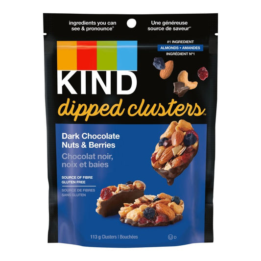 KIND, DARK CHOCOLATE NUTS AND BERRIES, 8 x 113G