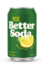 RISE KOMBUCHA, BETTER SODA - LEMON LIME, 12 x 355ML