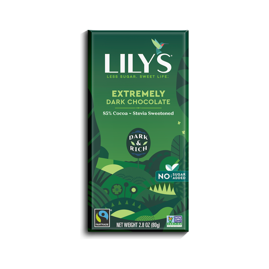 LILY'S SWEETS, 85% EXTREMELY DARK CHOCOLATE STYLE, 20 x 80G