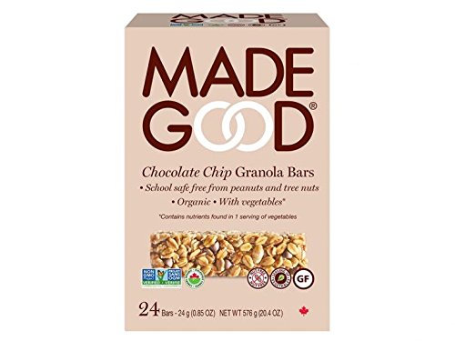 MADE GOOD, ORGANIC CHOCOLATE CHIP GRANOLA BARS, 24 X 24 G