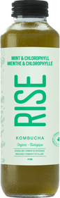 RISE KOMBUCHA, MINT & CHLOROHYLL CLASSIC, 12 x 414ML