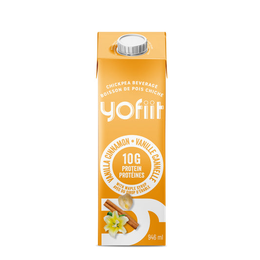 YOFIIT, UNSWEETENED CINNAMON VANILLA CHICKPEA, 12 x 946ML
