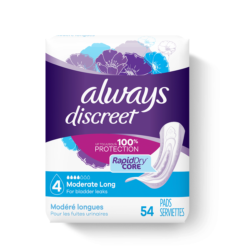 ALWAYS DISCREET HYGIENE SERV MODERATE LONG, 3 X 54 UN