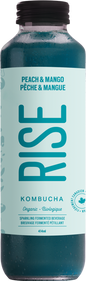 RISE KOMBUCHA, PEACH & MANGO CLASSIC, 12 x 414ML