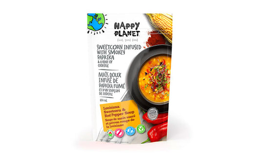 HAPPY PLANET, LOUISIANA SWEET CORN & RED PEPPER, 6 x 650ML