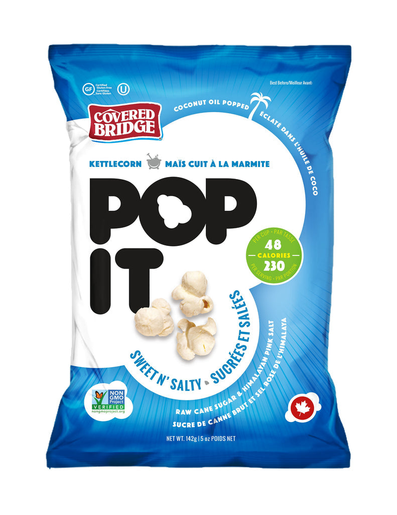COVERED BRIDGE, SWEET N SALTY POPCORN, 11 x 142G