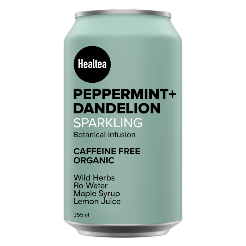 HEALTEA, SPARKLING PEPPERMINT DANDELION, 24 x 355ML