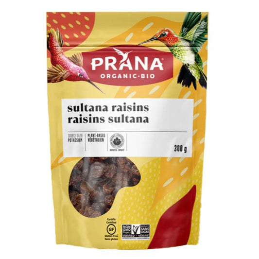 PRANA, ORG SULTANA RAISINS, 6 x 300 GR