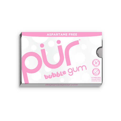 PUR, BUBBLEGUM GUM 9 PC BLISTER PK, 12 x 17.5G