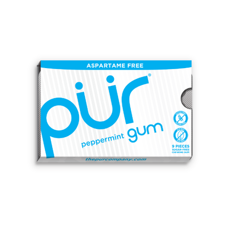 PUR, PEPPERMINT GUM 9 PC BLISTER PK, 12 x 17.5G