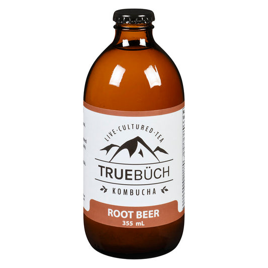 TRUE BUCH KOMBU, ROOT BEER KOMBUCHA, 12 x 355ML