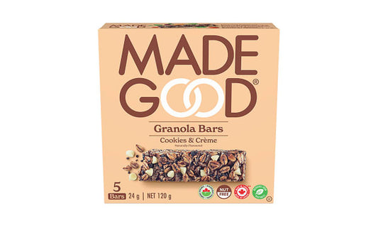 MADE GOOD, COOKIES & CREME GRANOLA BARS, 6 x 5X24G