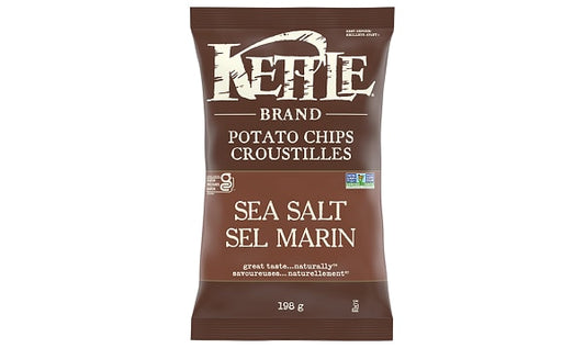 KETTLE FOODS, SEA SALT 198G, 12 x 198G