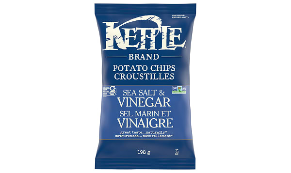 KETTLE FOODS, SEA SALT & VINEGAR 198G, 12 x 198G