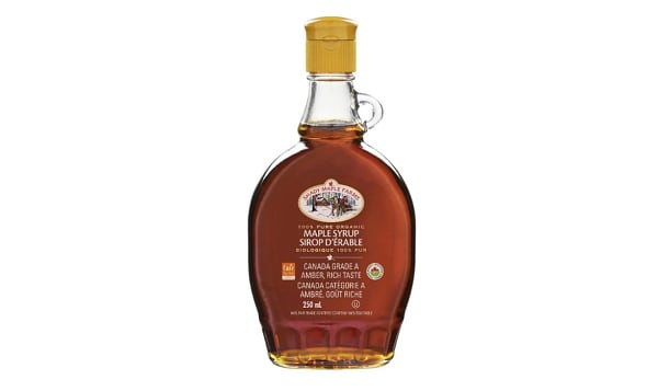 SHADY MAPLE FAR, MPL SYRP AMBER RICH TASTE OR, 12 x 250ML