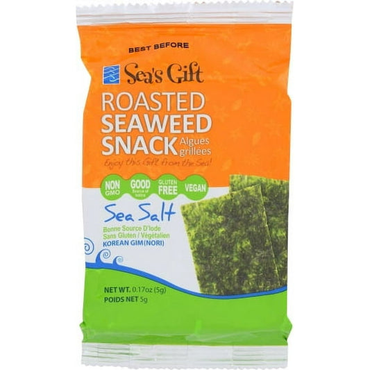 JAYONE FOODS, SEA'S GIFT - ROASTED SEAWEED SNACK, 12 x 5G