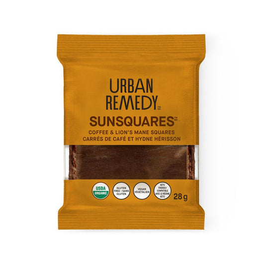 URBAN REMEDY, COFFEE & LION'S MANE SQUARES, 8 x 28G