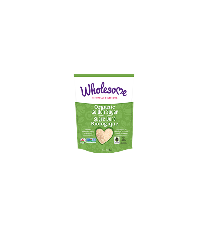WHOLESOME SWEET, ORGANIC GOLDEN SUGAR, 6 x 907G