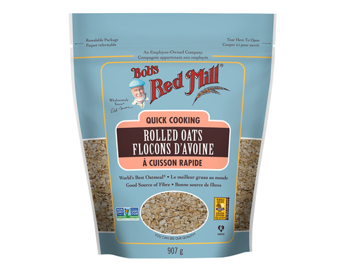 BOB'S REDMILL, QUICK COOKING ROLLED OATS, 4 x 907G