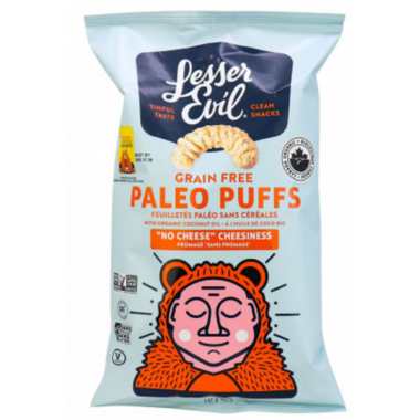 LESSER EVIL, PALEO PUFFS NO CHEESE CHEESINESS, 9 x 142G