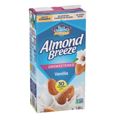 ALMOND BREEZE, ALMDBRZ VANILLA UNSWT, 6 x 1.89 L