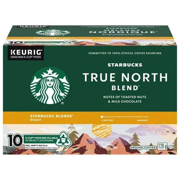 STARBUCKS NORDIC BLEND COFFEE 10 K-CUPS, 6 X 10 UN
