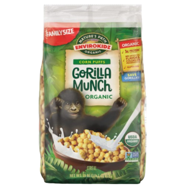 NATURE'S PATH, CORN PUFFS GORILLA MUNCH OR, 6 x 650G