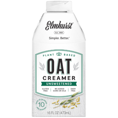ELMHURST MILKED, UNSWEETENED OAT CREAMER, 6 x 473ML