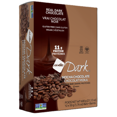NUGO NUTRITION, DRK MOCHA CHOC BARS, 12 x 50G
