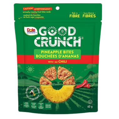 GOOD CRUNCH, PINEAPPLE BITES - CHILI, 6 x 40G