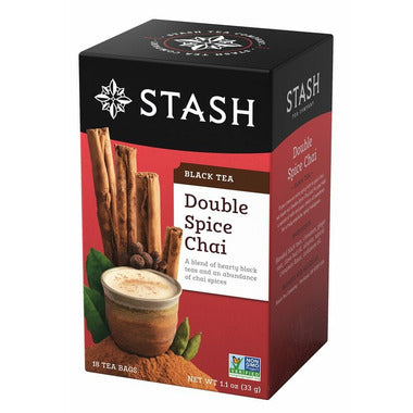 STASH TEA, DOUBLE SPICE CHAI, 6 x 18CT